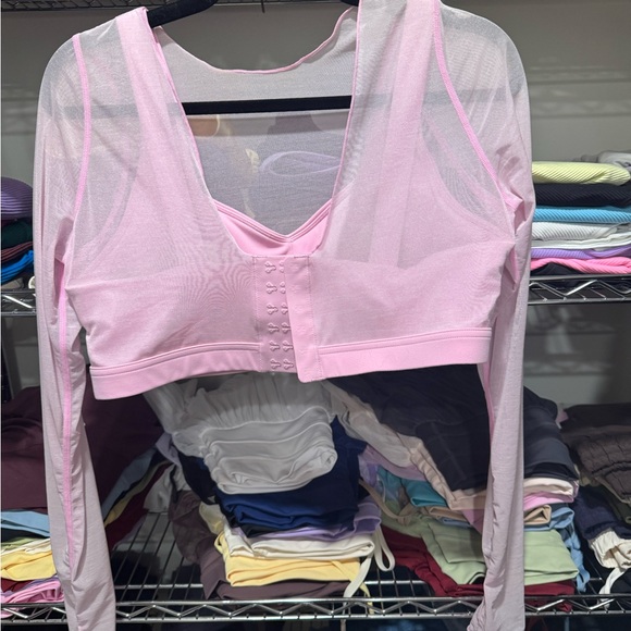 Popflex- Coquette Long Sleeve Mesh Bra - Bubblegum - XL - Picture 3 of 4